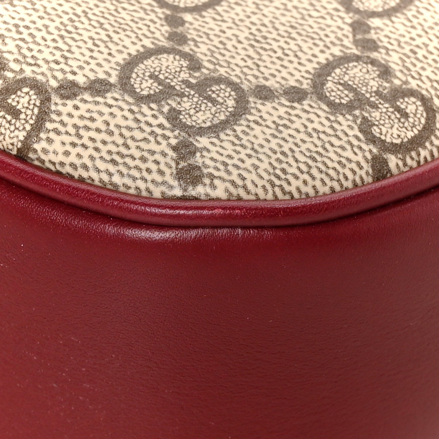 Gucci GG Supreme Monogram Horsebit 1955 Soft Small Shoulder Bag Beige Ebony Rosso Ancora 11 of 11