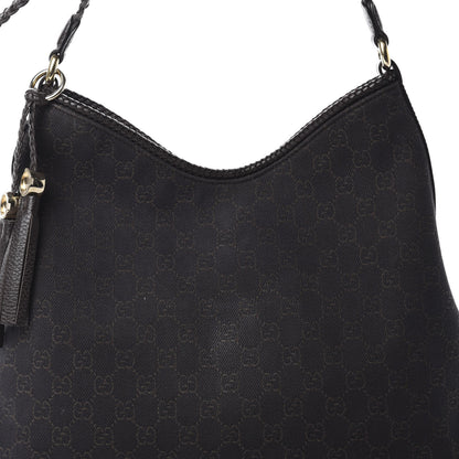 Gucci Monogram Medium Marrakech Hobo Dark Brown 15 of 15