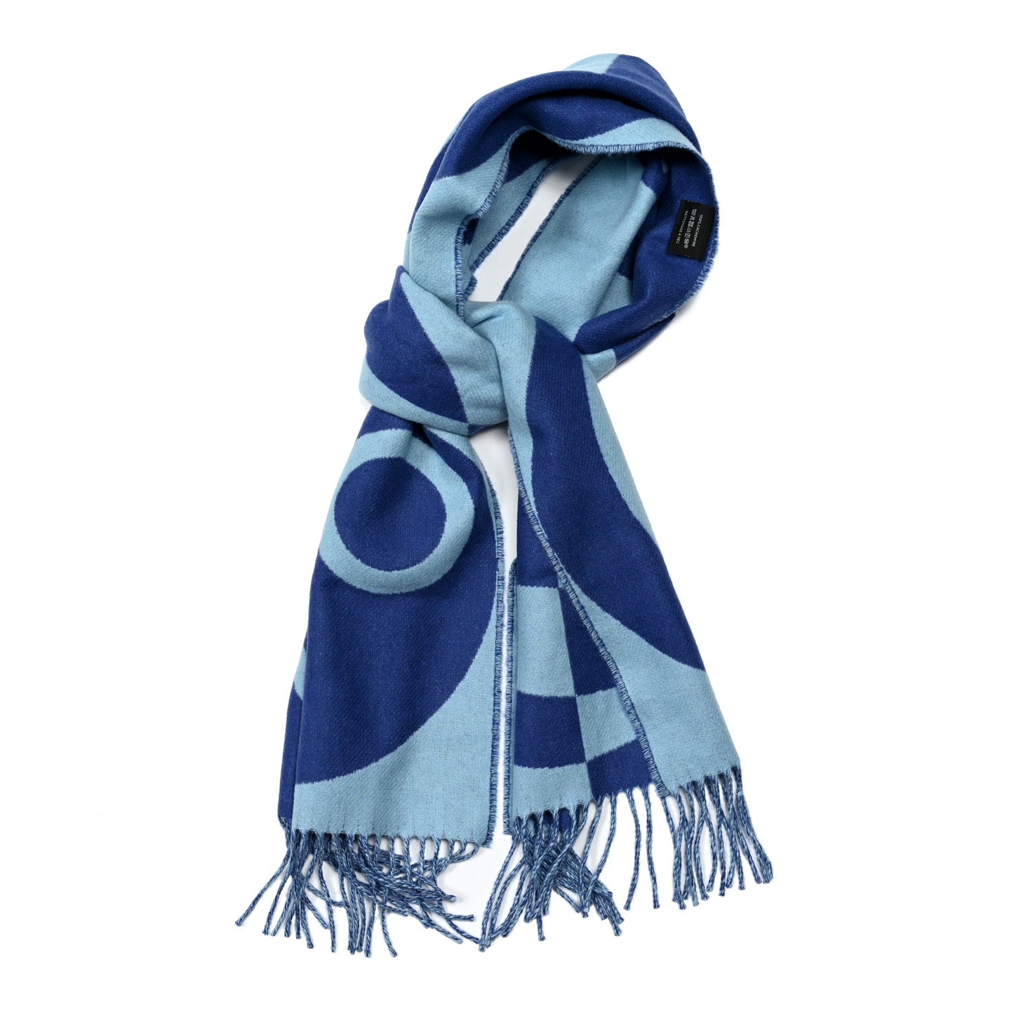 Cashmere Casaque Charms Muffler Outremer Bleu Ciel