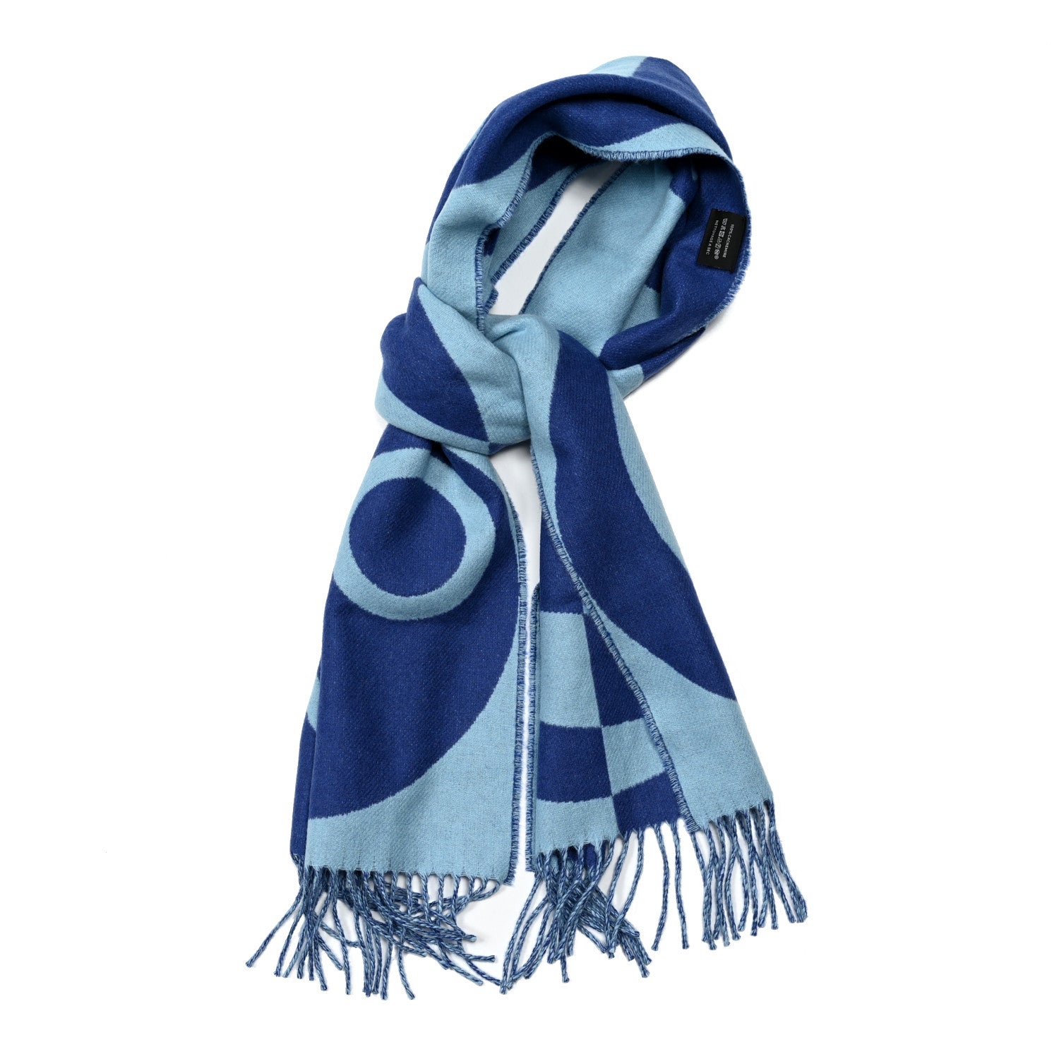 Hermes Cashmere Casaque Charms Muffler Outremer Bleu Ciel 1 of 3