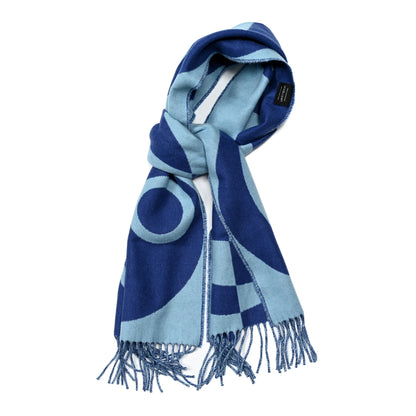 Hermes Cashmere Casaque Charms Muffler Outremer Bleu Ciel 1 of 3