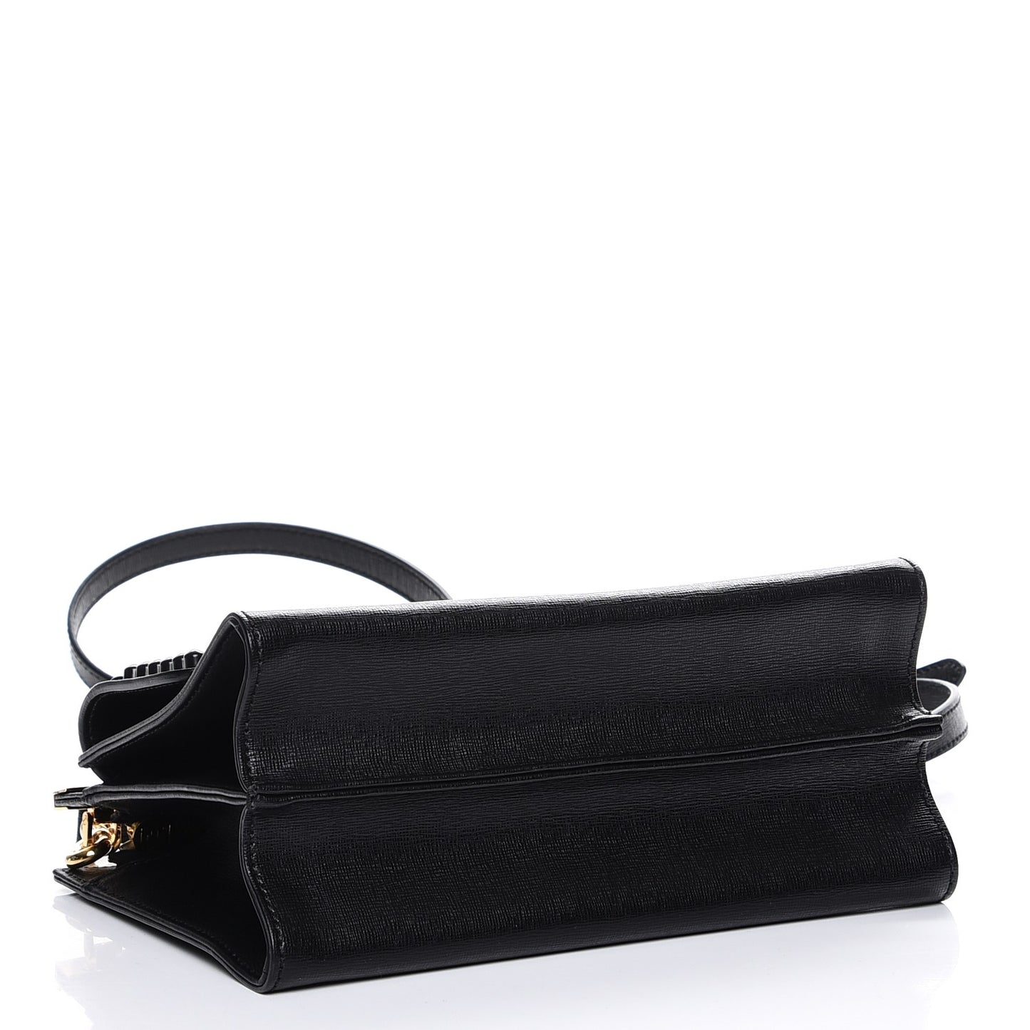 Vitello Elite Studded Monster Mini Demi Jour Shoulder Bag Black