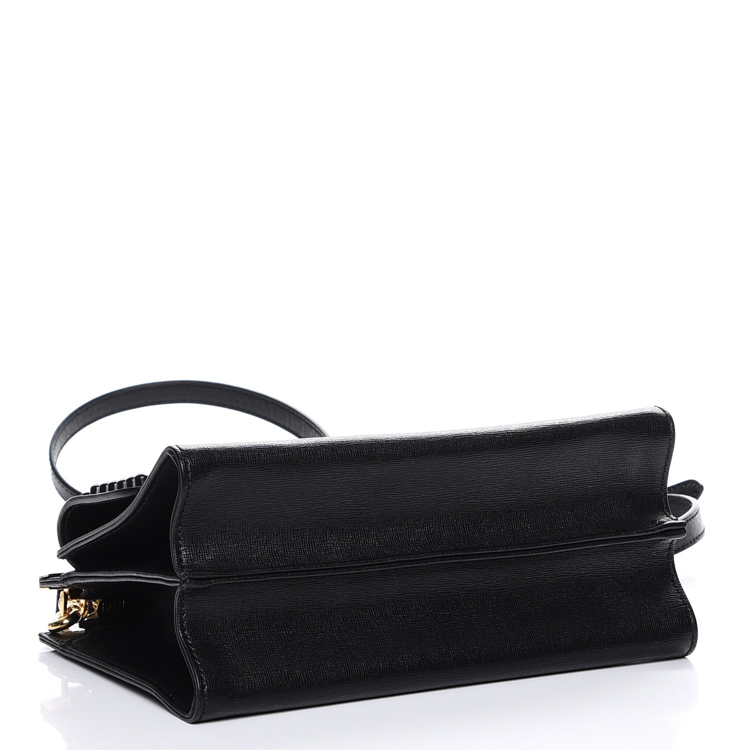 Fendi Vitello Elite Studded Monster Mini Demi Jour Shoulder Bag Black 4 of 7