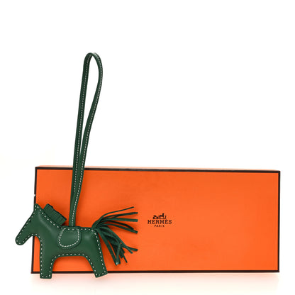 Hermes Milo Lambskin Grigri Rodeo Horse Bag Charm PM Vert Moyen 4 of 4