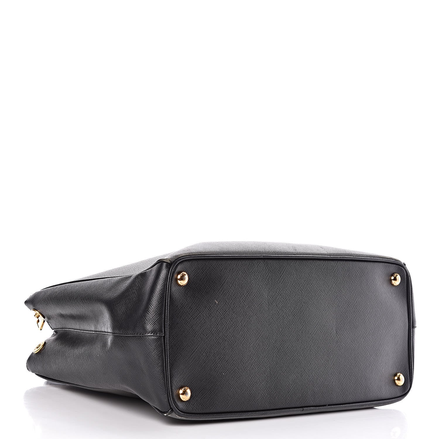 Prada Saffiano Lux Bi-Color Medium Tote Mercurio Black 4 of 21