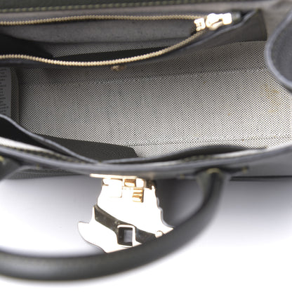 Versace Calfskin Medium Palazzo Empire Bag Verde Scuro Black 5 of 10