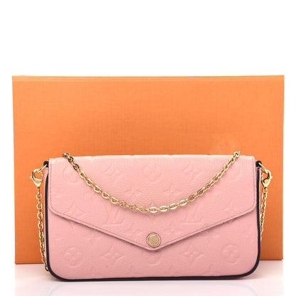 Louis Vuitton Empreinte Pochette Felicie Chain Wallet Rose Poudre 14 of 16