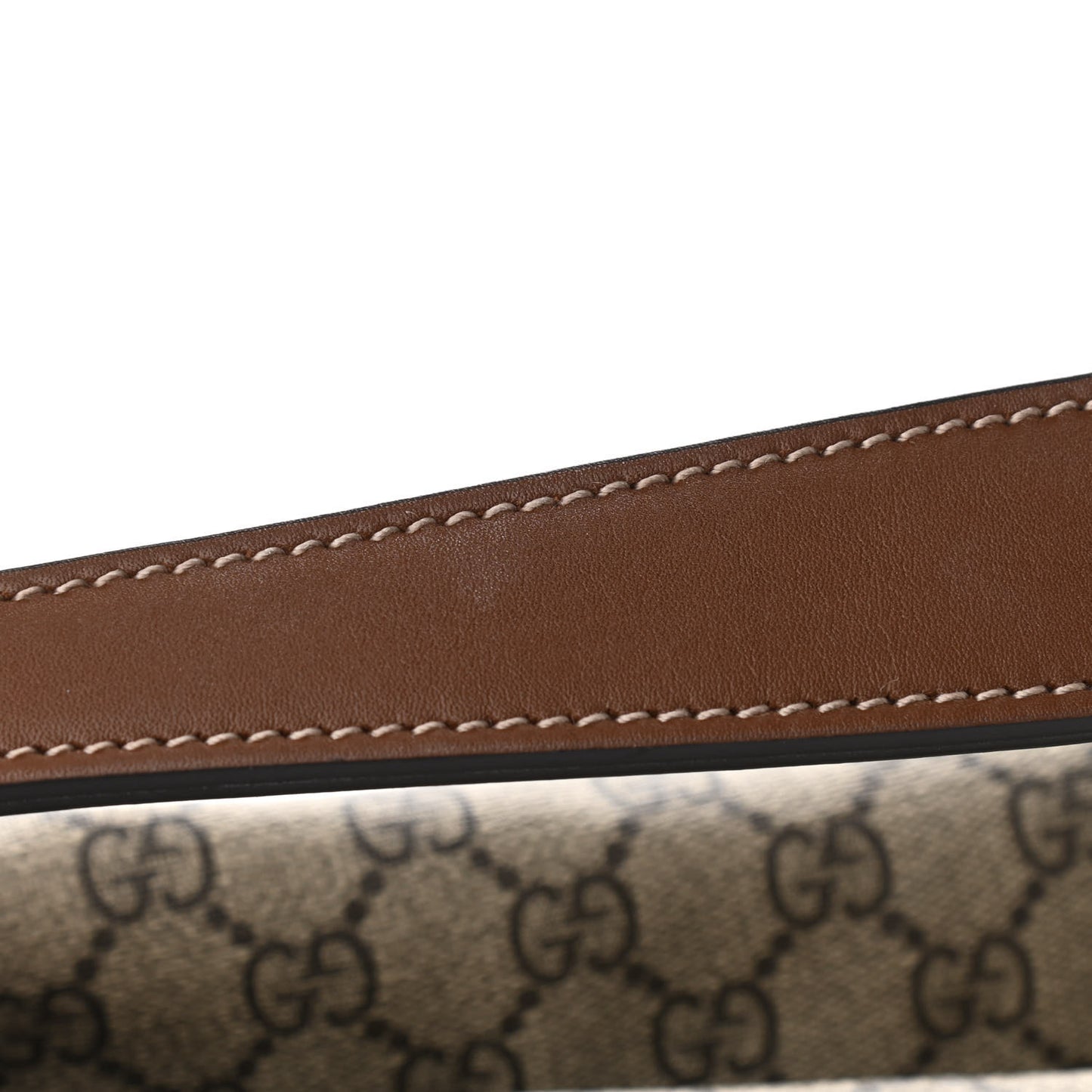 GG Supreme Monogram Large Linea A Hobo Light Brown
