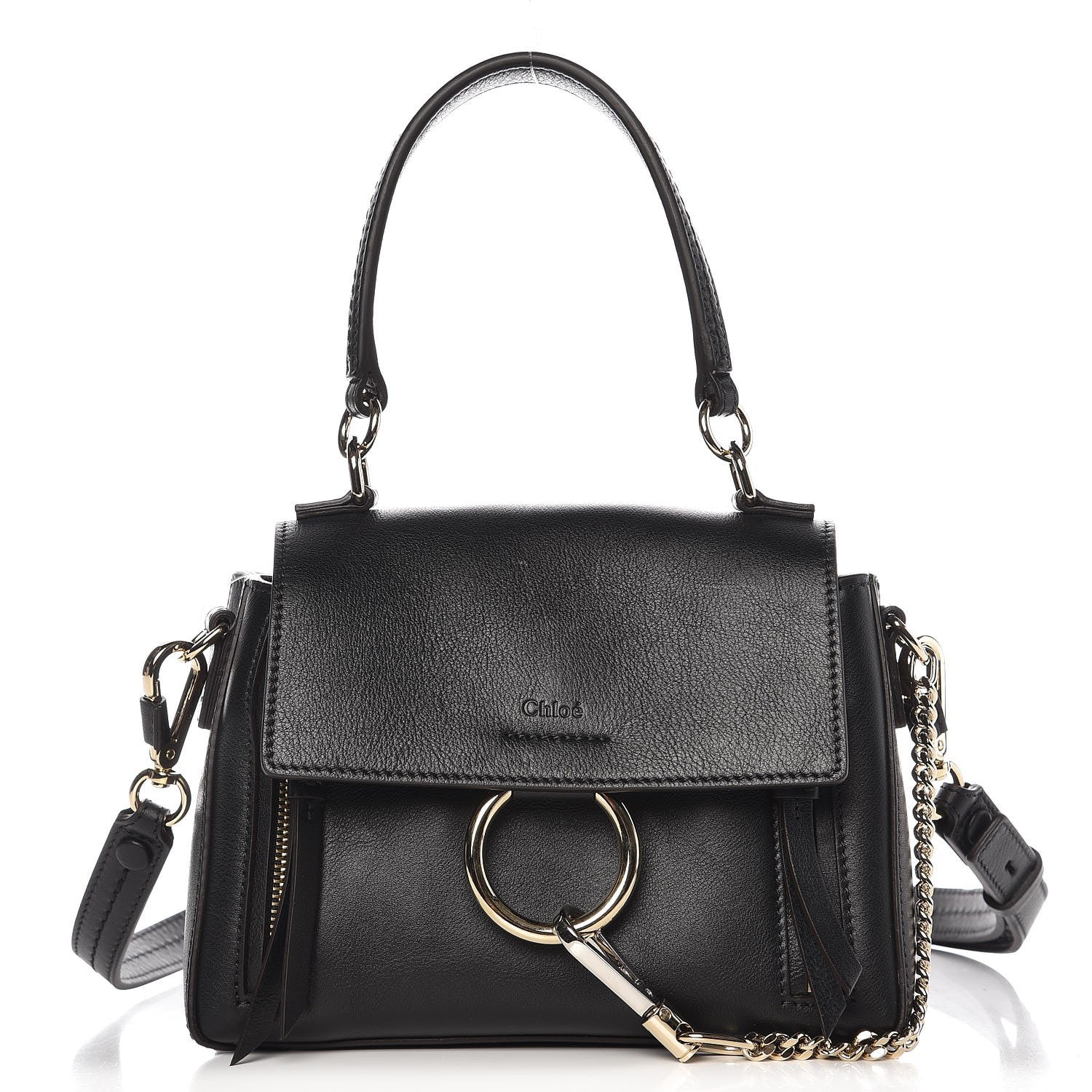 Chloe Calfskin Mini Faye Day Shoulder Bag Black 1 of 10