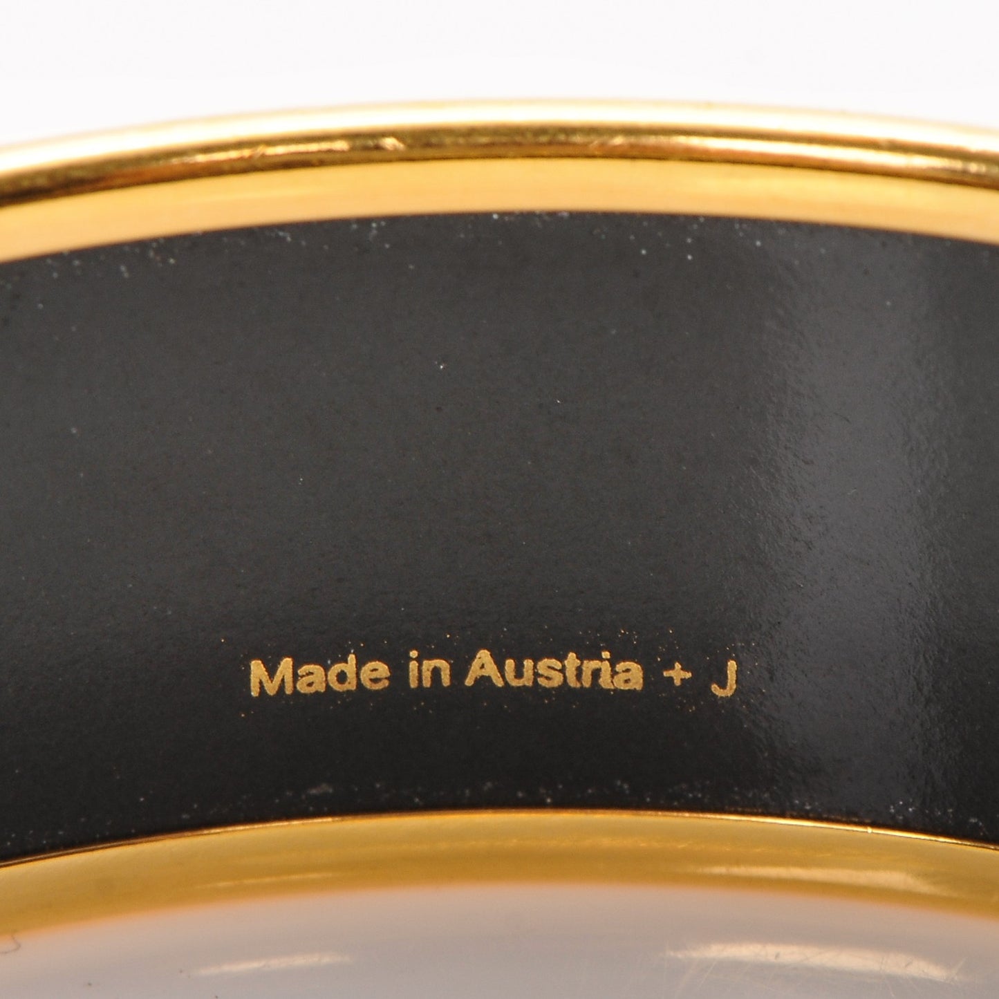 Enamel Printed Alphabet Russe Wide Bracelet 70 Potiron