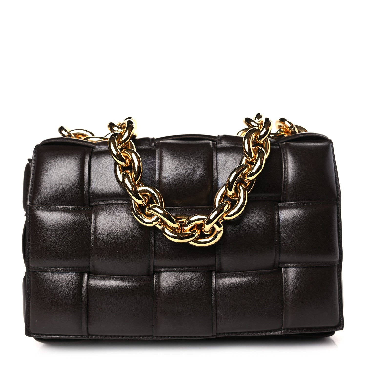 Bottega Veneta Lambskin Maxi Intreccio Padded Chain Cassette Crossbody Bag Fondant 1 of 9
