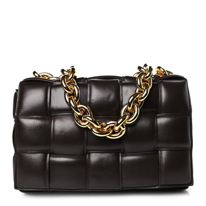 Bottega Veneta Lambskin Maxi Intreccio Padded Chain Cassette Crossbody Bag Fondant 1 of 9