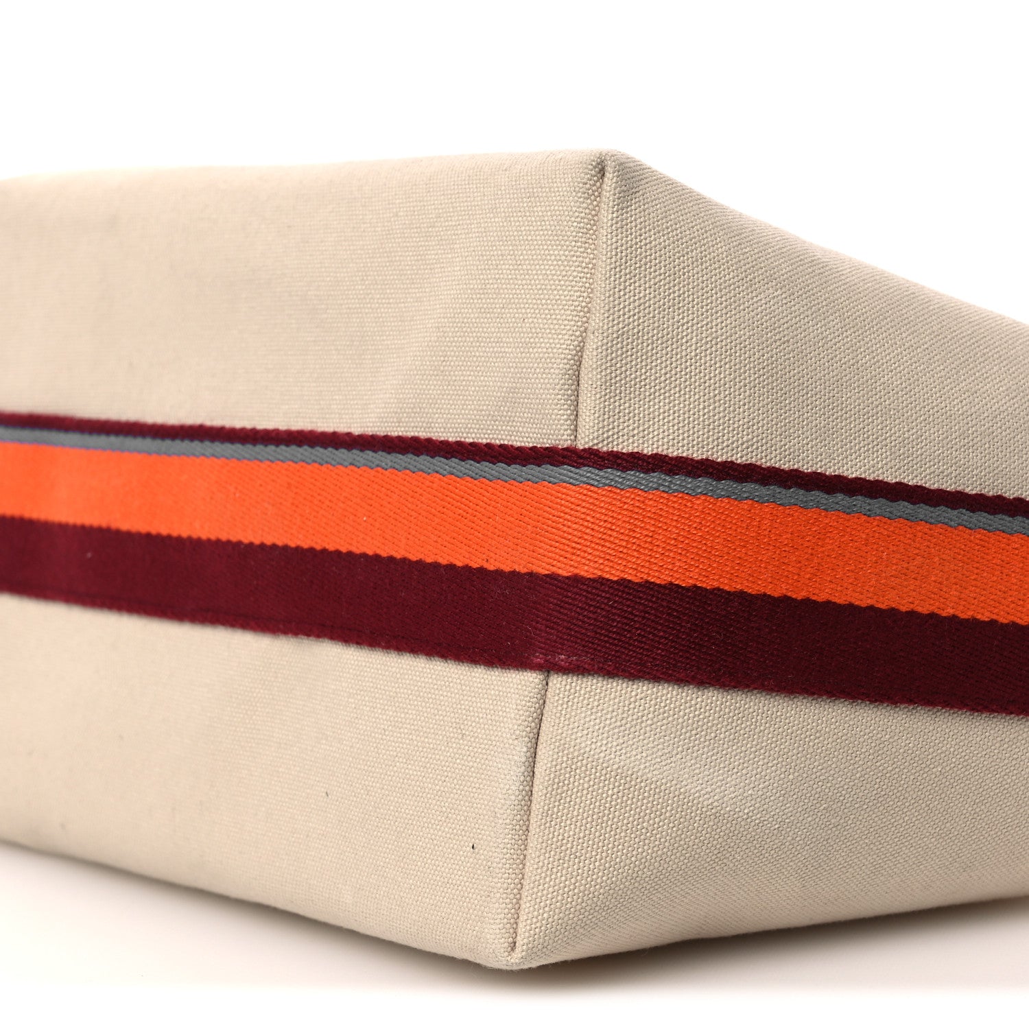 Hermes Cotton Canvas H Pavillon Large Bride-A-Brac Pouch Naturel 9 of 12