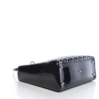 Christian Dior Patent Cannage Large Whipstitch Lady Dior Black 3 of 9