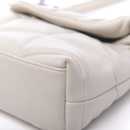 Saint Laurent Lambskin Quilted Toy Loulou Puffer Monogram Chain Satchel Crema Soft 10 of 13