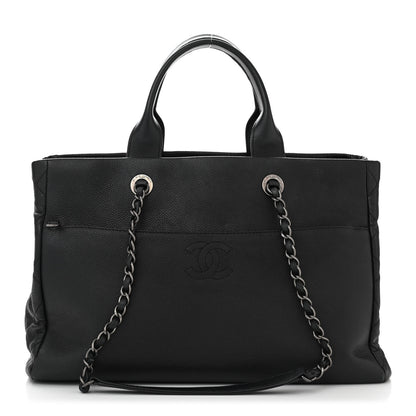 Chanel Caviar Lambskin Quilted Large Coco Break Shopping Bag Black 13 of 13