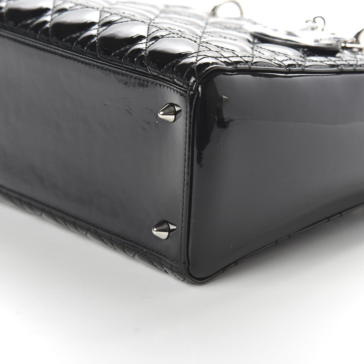 Patent Cannage Medium Lady Dior Black