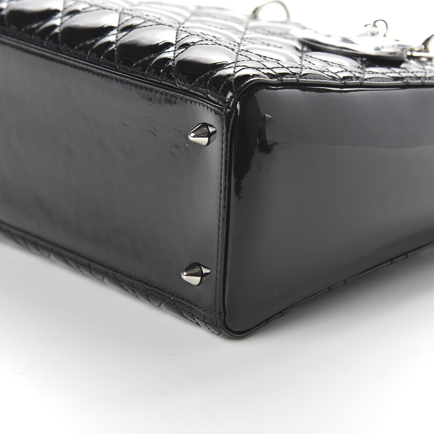 Christian Dior Patent Cannage Medium Lady Dior Black 7 of 9