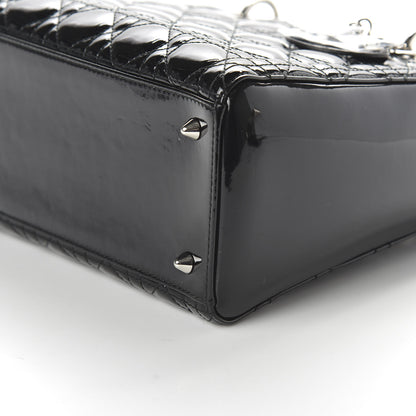 Christian Dior Patent Cannage Medium Lady Dior Black 7 of 9