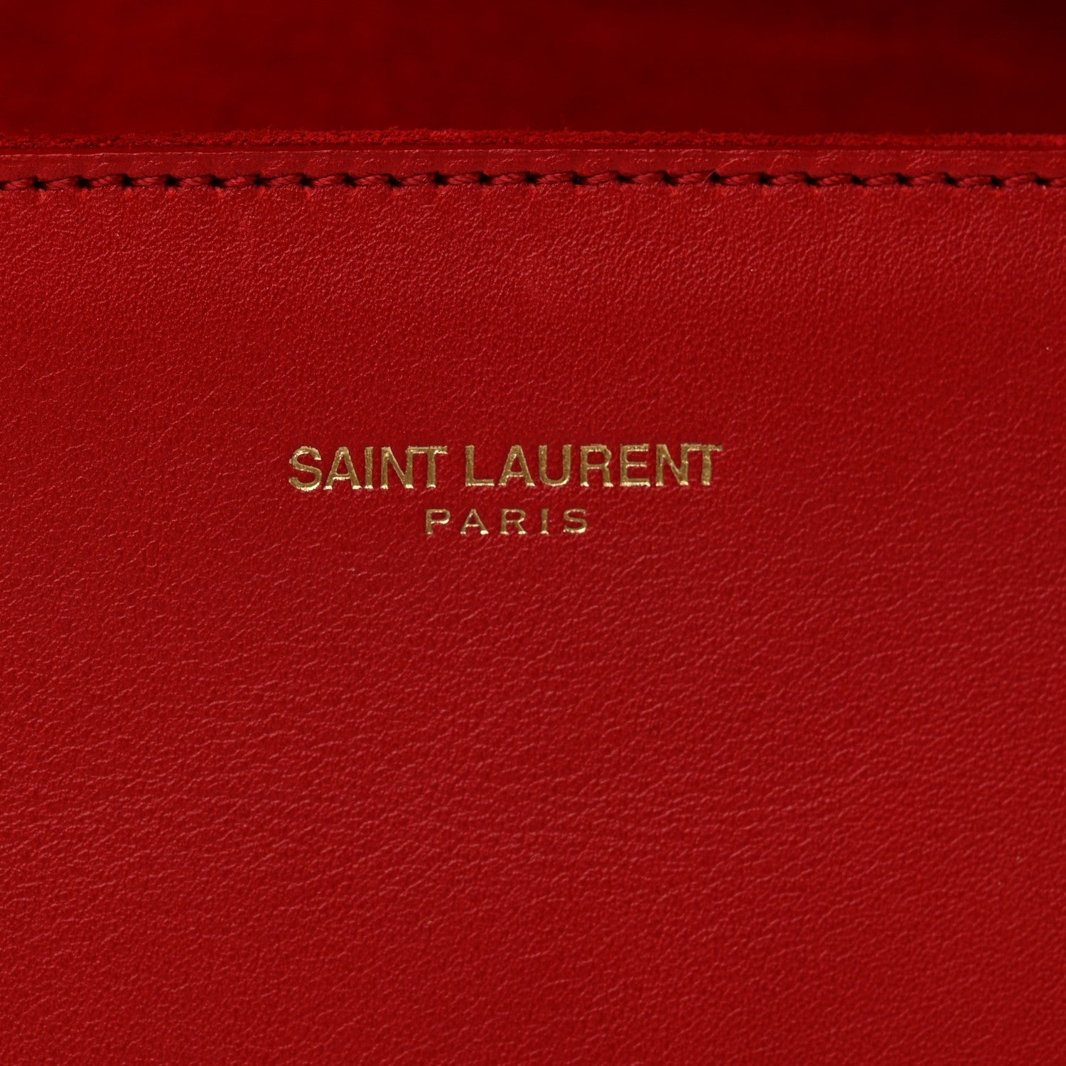 Saint Laurent Calfskin Classic Y Ligne Clutch Red 8 of 8