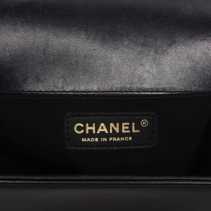 Chanel Lambskin Quilted Medium Boy Flap Pearly Black 6 of 14