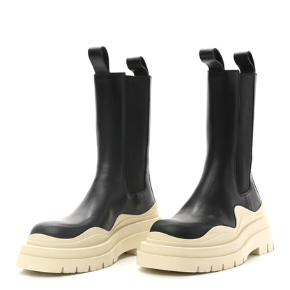 Bottega Veneta Calfskin The Tire Chelsea Boots 36 Black Sea Salt 3 of 11