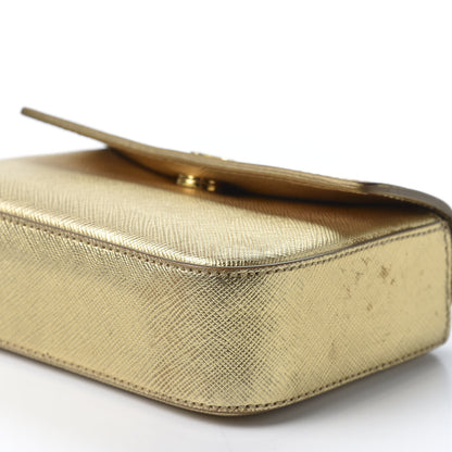 Prada Saffiano Box Clutch Platino 6 of 13