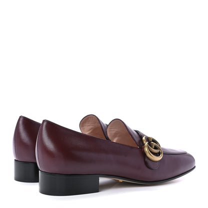 Gucci Malaga Kid Womens GG Marmont Loafers 38 Vintage Bordeaux 4 of 8