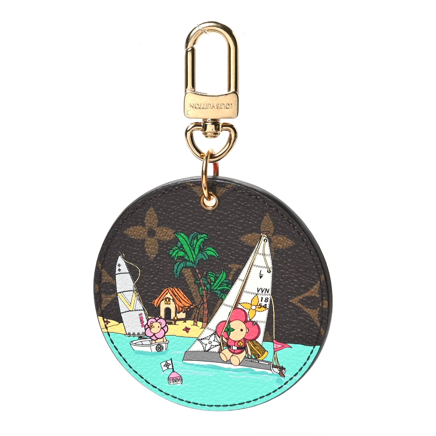Louis Vuitton Monogram 2023 Christmas Animation Sailing Vivienne Bag Charm Key Ring Dragonfruit Pink 1 of 5