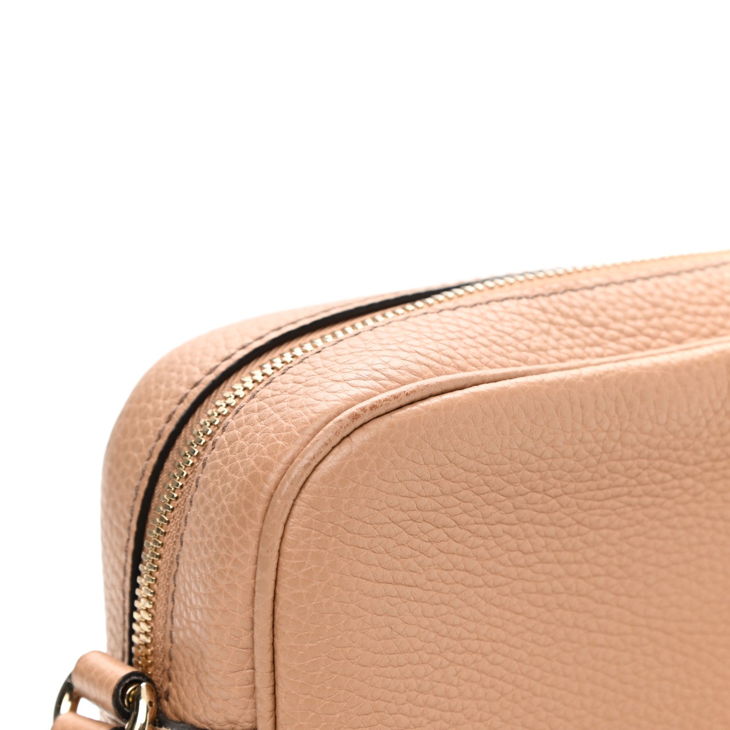 Gucci Pebbled Calfskin Small Soho Disco Bag Camelia 11 of 11