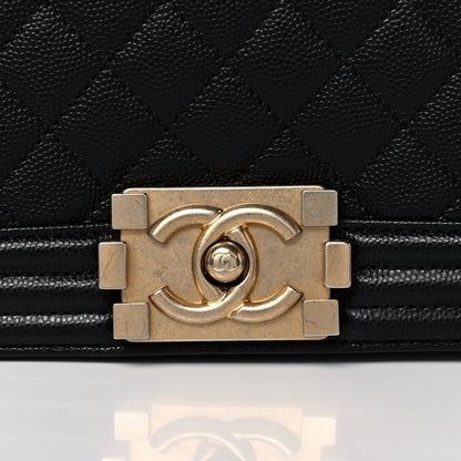 Chanel Caviar Quilted Medium Boy Flap Black 8 of 12