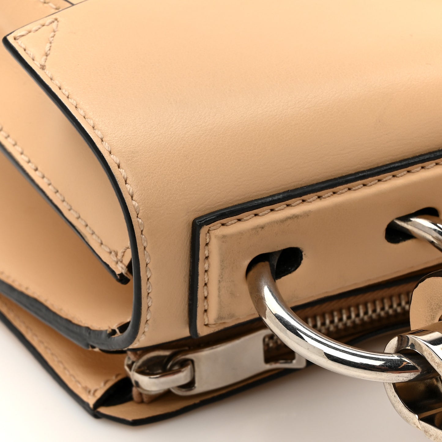 Calfskin Hava Top Handle Bag Warm Sand
