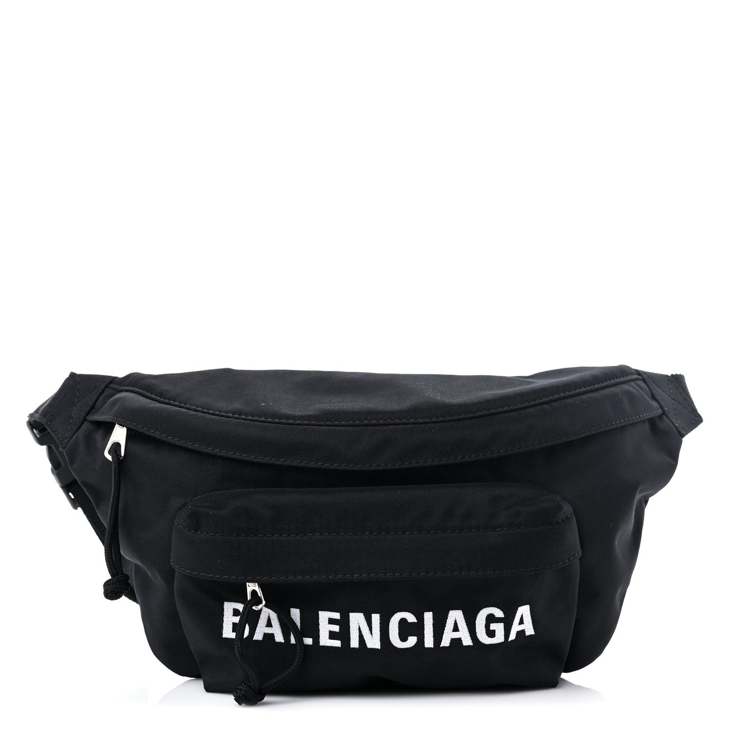 Sport Nylon Logo Embroidered Wheel Beltpack Black