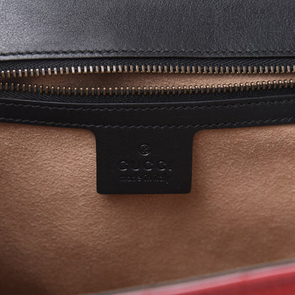 Gucci Calfskin Bamboo Trapuntata Queen Margaret Top Handle Bag Blue Agata Hibiscus Red Mystic White Sugar Pink 8 of 11