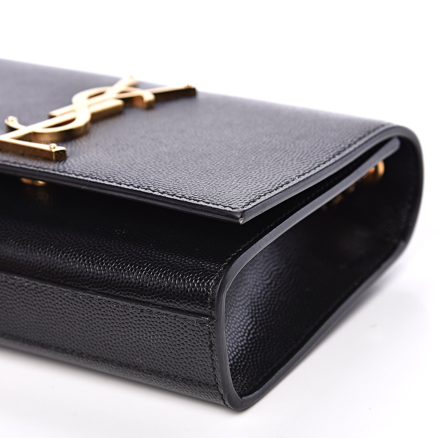 Saint Laurent Grain De Poudre Small Monogram Kate Satchel Black 8 of 9