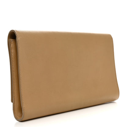 Saint Laurent Calfskin Monogram Large Belle De Jour Clutch  Beige 3 of 12