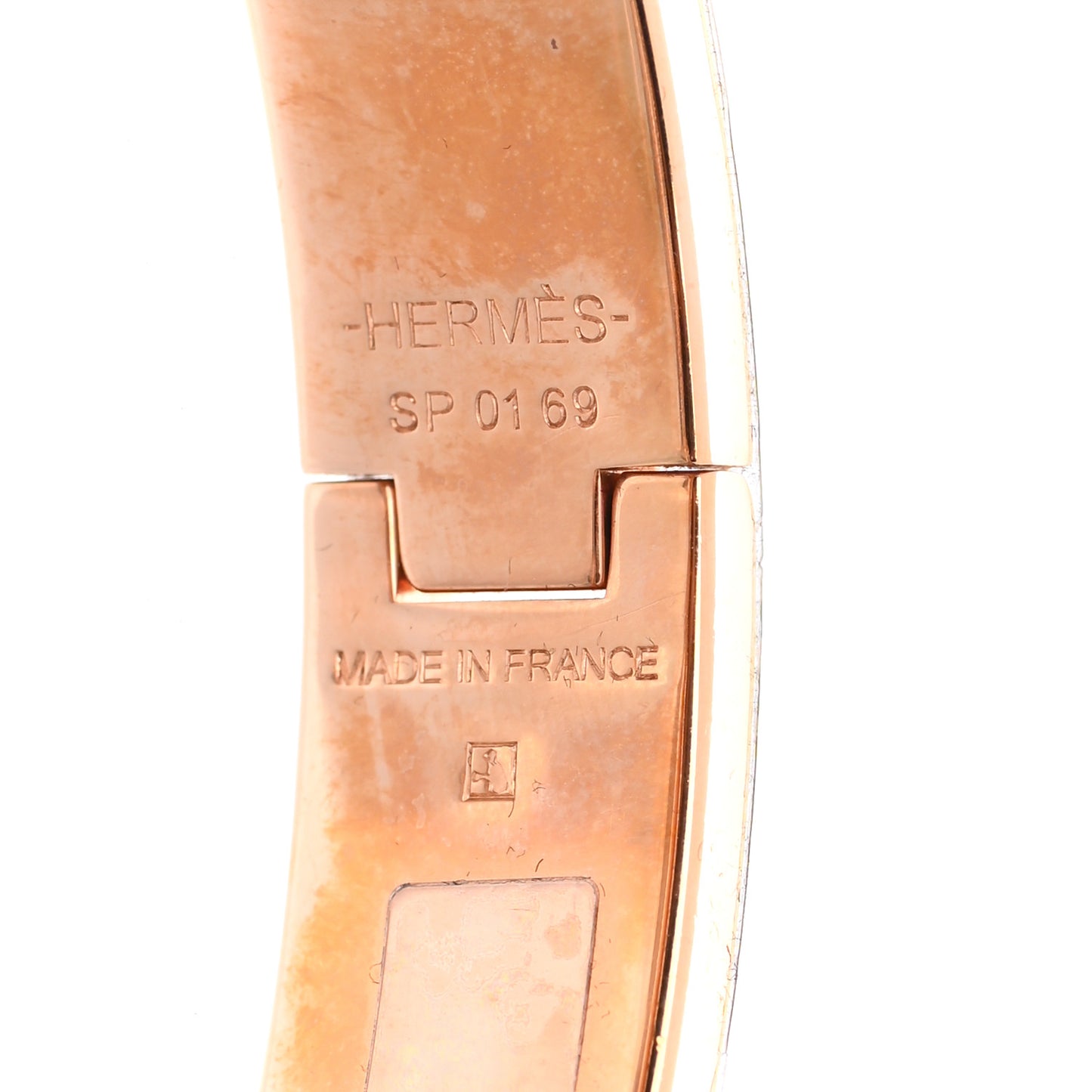 Enamel Narrow Clic Clac H Bracelet PM Rose Delirium