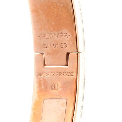 Hermes Enamel Narrow Clic Clac H Bracelet PM Rose Delirium 4 of 5