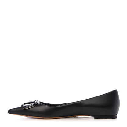 Valentino Garavani Nappa Vlogo Flats 38 Black 1 of 11