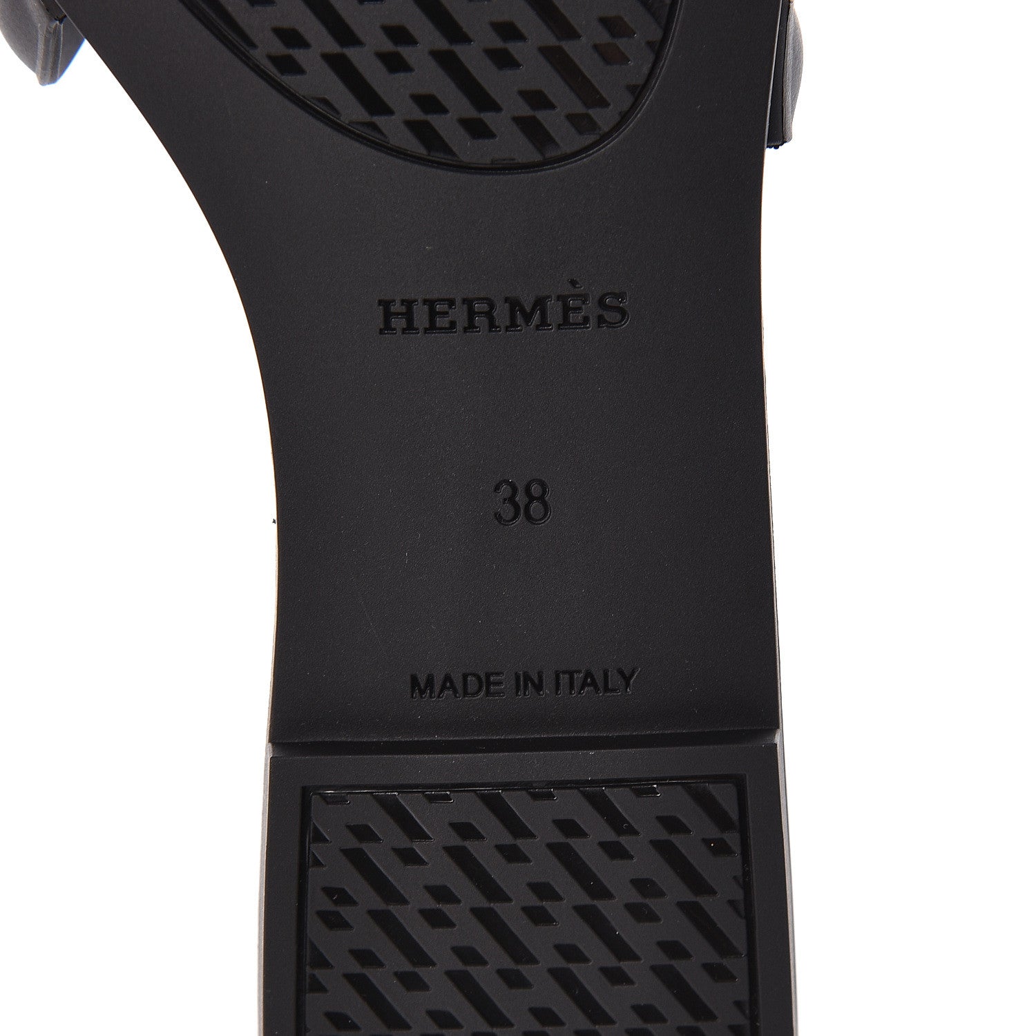 Hermes Rubber Aloha Sandals 38 Black 6 of 9