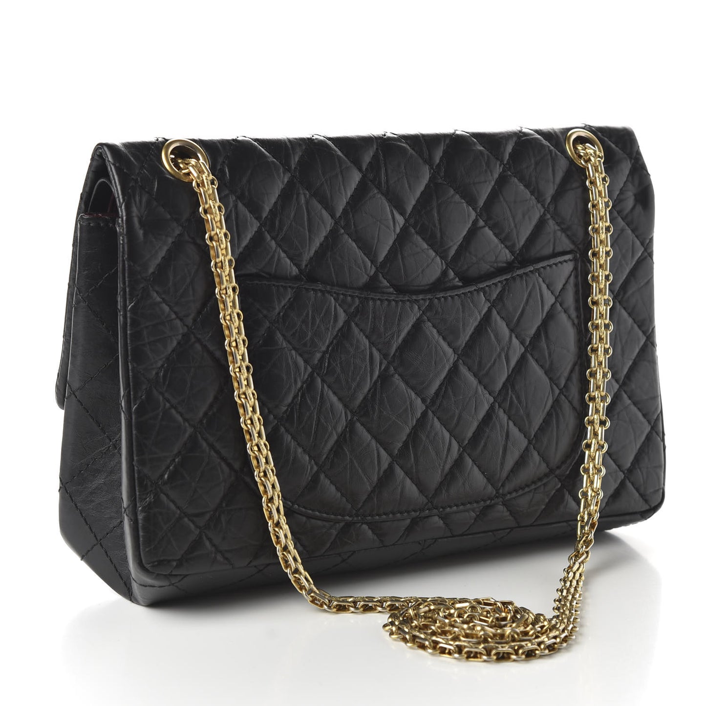 Aged Calfskin Quilted 2.55 Reissue 226 Flap Black