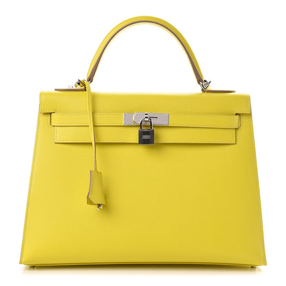 Hermes Epsom Kelly Sellier 32 Lime 1 of 39