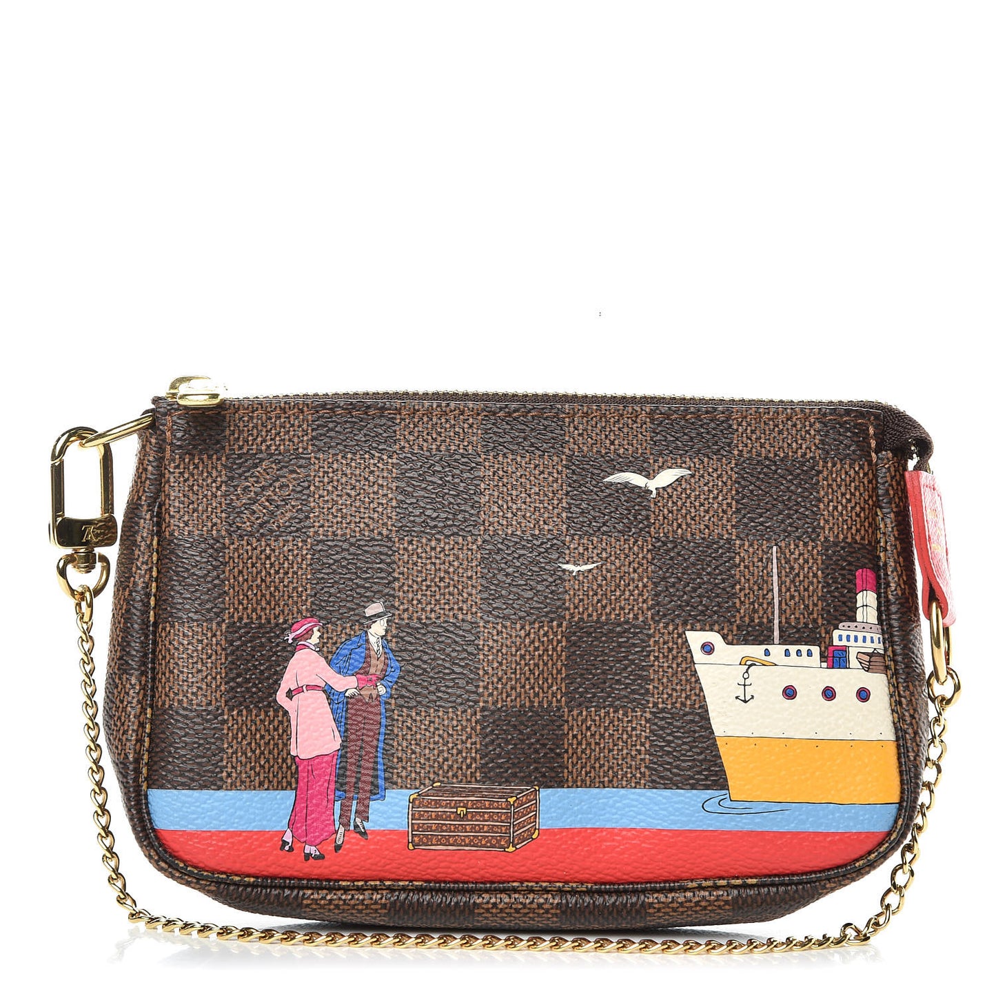 Damier Ebene 2016 Christmas Animation Mini Pochette Accessories