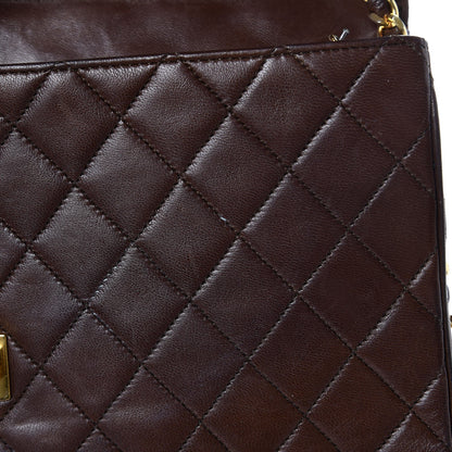 Chanel Lambskin Quilted Jumbo Single Flap Brown 11 of 17