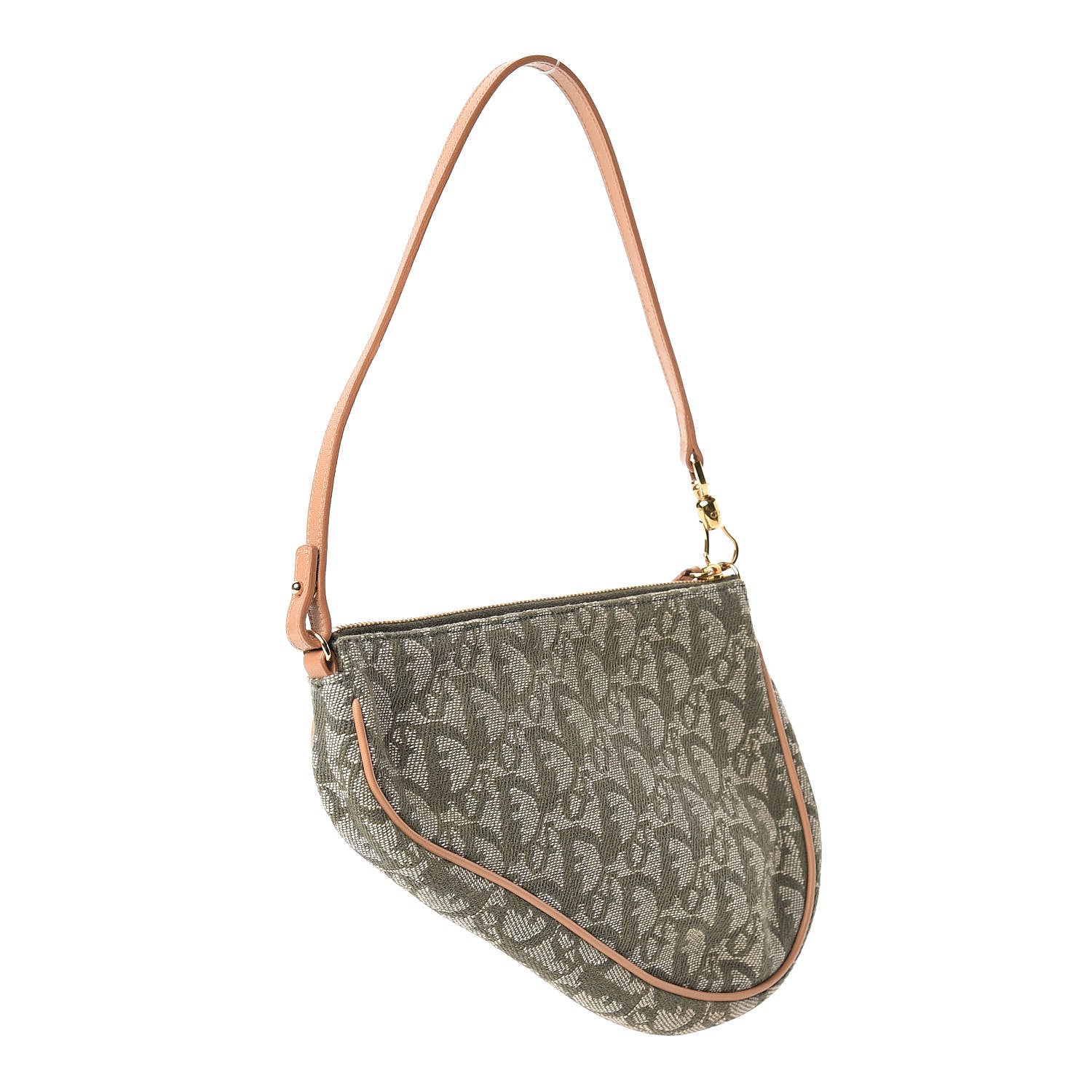 Christian Dior Monogram Mini Saddle Pochette Green 3 of 11