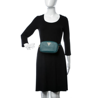 Prada Saffiano Mini Camera Crossbody Bag Ottanio 2 of 9