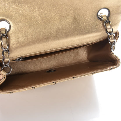 Chanel Metallic Lambskin Quilted Side Stitch Mini Rectangular Flap Gold 5 of 7