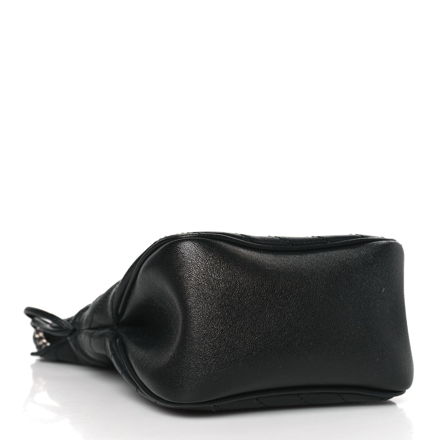 Gucci Sakai Be Green Calfskin Diagonal Stitched Mini Blondie Bucket Bag Black 4 of 8