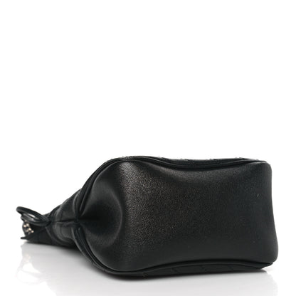 Gucci Sakai Be Green Calfskin Diagonal Stitched Mini Blondie Bucket Bag Black 4 of 8