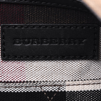 Burberry Canvas Mega Check Medium Ashby Hobo Black 7 of 22